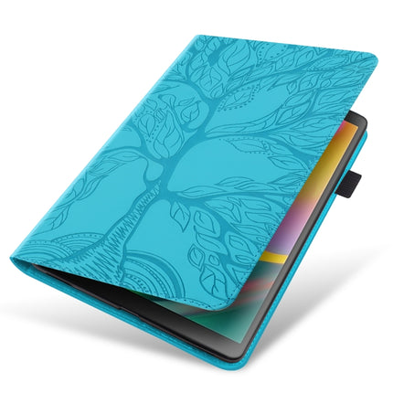For Samsung Galaxy Tab A 8.0 (2019) T290 Life Tree Series Horizontal Flip Leather Case with Holder & Card Slots & Pen Slot(Lake Blue)-garmade.com