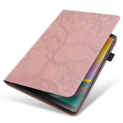 For Samsung Galaxy Tab A 8.0 (2019) T290 Life Tree Series Horizontal Flip Leather Case with Holder & Card Slots & Pen Slot(Rose Gold)-garmade.com