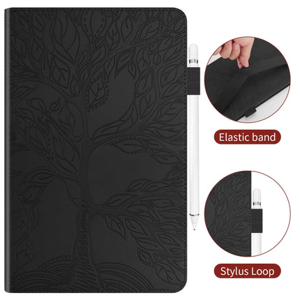 For Samsung Galaxy Tab A 10.1 (2016) T580/T585 Life Tree Series Horizontal Flip Leather Case with Holder & Card Slots & Pen Slot(Black)-garmade.com
