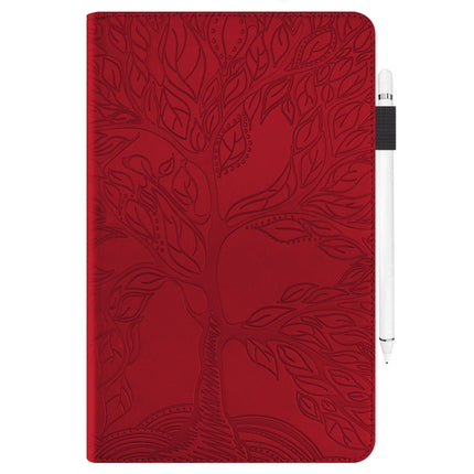 For Samsung Galaxy Tab A 10.1 (2016) T580/T585 Life Tree Series Horizontal Flip Leather Case with Holder & Card Slots & Pen Slot(Red)-garmade.com