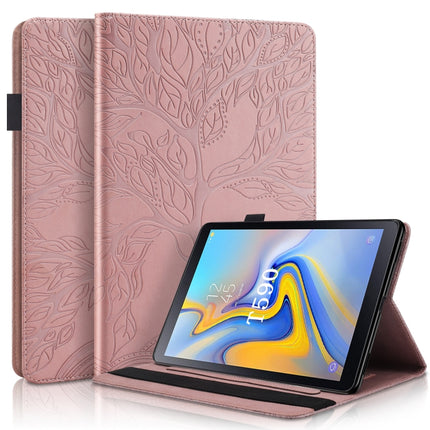 For Samsung Galaxy Tab A 10.5 T590 Life Tree Series Horizontal Flip Leather Case with Holder & Card Slots & Pen Slot(Rose Gold)-garmade.com