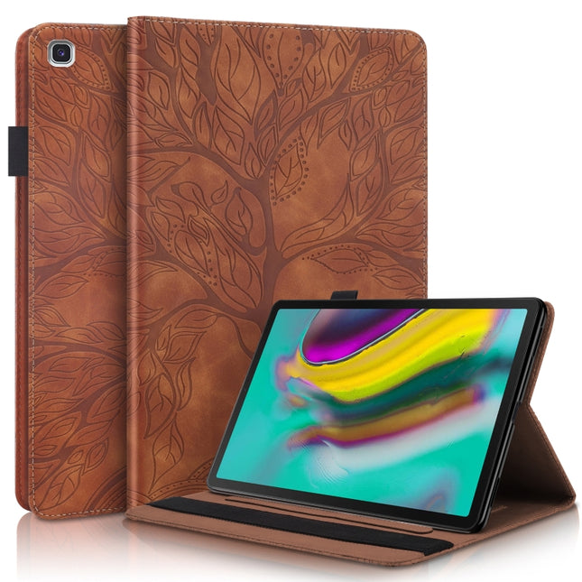 For Samsung Galaxy Tab S5e 10.5 T720 Life Tree Series Horizontal Flip Leather Case with Holder & Card Slots & Pen Slot(Brown)-garmade.com