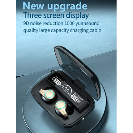 M18 Bluetooth 5.1 LED Display Screen Waterproof Wireless Bluetooth Earphone with Charging Box-garmade.com