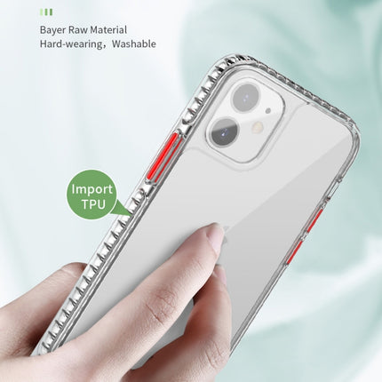 2 in 1 Ultra Clear Shockproof PC+ TPU Case with Removable Color Button For iPhone 11 Pro Max(Green)-garmade.com