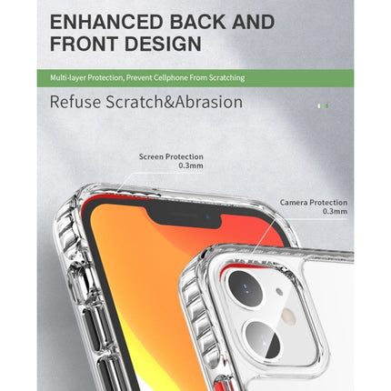 2 in 1 Ultra Clear Shockproof PC+ TPU Case with Removable Color Button For iPhone 11 Pro Max(Green)-garmade.com