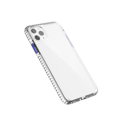 2 in 1 Ultra Clear Shockproof PC+ TPU Case with Removable Color Button For iPhone 11 Pro(Blue)-garmade.com