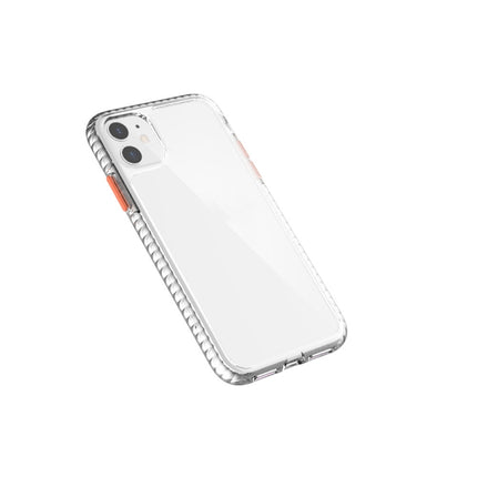 2 in 1 Ultra Clear Shockproof PC+ TPU Case with Removable Color Button For iPhone 11(Orange)-garmade.com