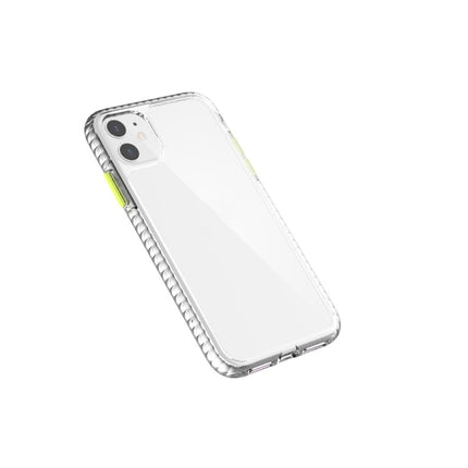 2 in 1 Ultra Clear Shockproof PC+ TPU Case with Removable Color Button For iPhone 11(Yellow)-garmade.com