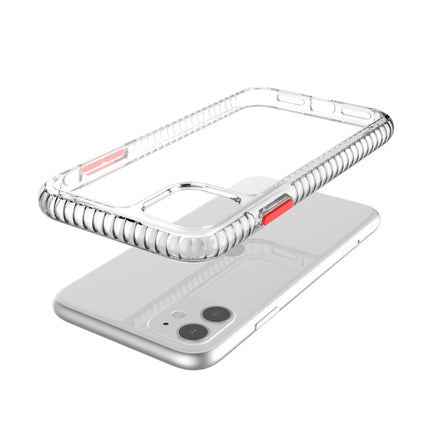 2 in 1 Ultra Clear Shockproof PC+ TPU Case with Removable Color Button For iPhone 11(Yellow)-garmade.com