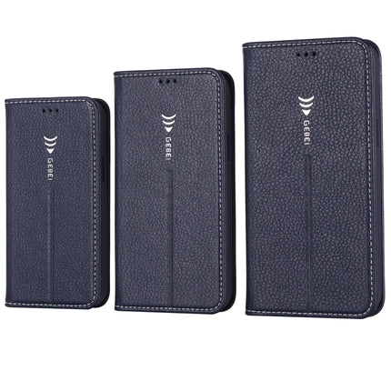 GEBEI PU+TPU Horizontal Flip Protective Case with Holder & Card Slots For iPhone 12 mini(Black)-garmade.com