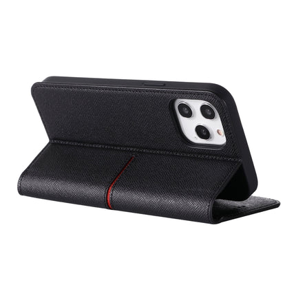 GEBEI Top-grain Leather Horizontal Flip Protective Case with Holder & Card Slots & Wallet & Photo Frame For iPhone 12 mini(Black)-garmade.com