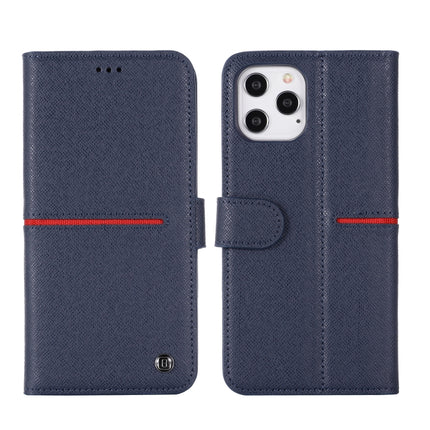 GEBEI Top-grain Leather Horizontal Flip Protective Case with Holder & Card Slots & Wallet & Photo Frame For iPhone 12 mini(Blue)-garmade.com