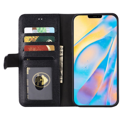 GEBEI Top-grain Leather Horizontal Flip Protective Case with Holder & Card Slots & Wallet & Photo Frame For iPhone 12 Pro Max(Black)-garmade.com