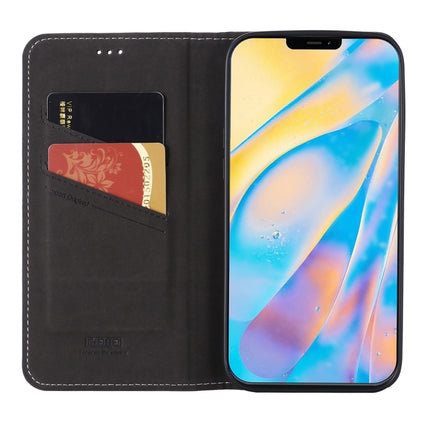 GEBEI Top-grain Leather Horizontal Flip Protective Case with Holder & Card Slots For iPhone 12 Pro Max(Black)-garmade.com