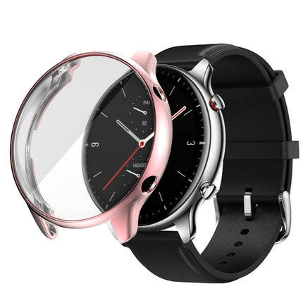 For Amazfit GTR 2 TPU Electroplating Protective Case Cover(Pink)-garmade.com