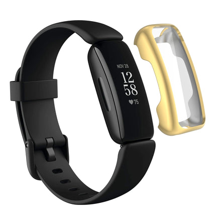 For Fitbit Inspire 2 TPU Electroplating Protective Case Cover(Gold)-garmade.com