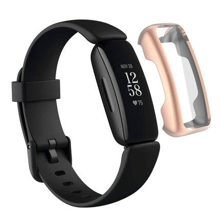 For Fitbit Inspire 2 TPU Electroplating Protective Case Cover(Rose Gold)-garmade.com