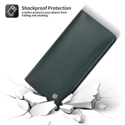 POLA Universal Dual Phone Horizontal Flip Leather Case with Card Slots & & Wallet(Dark Green)-garmade.com