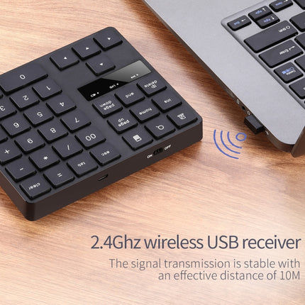 533 35 Keys 2.4G Ultra-thin Design Wireless Charging Digital Keyboard-garmade.com