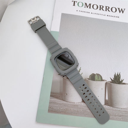 For Fitbit Versa 3 3D Silicone Integrated Replacement Strap Watchband(Grey)-garmade.com