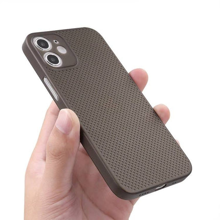 Shockproof Breathable PP Protective Case For iPhone 12 Pro(Black)-garmade.com