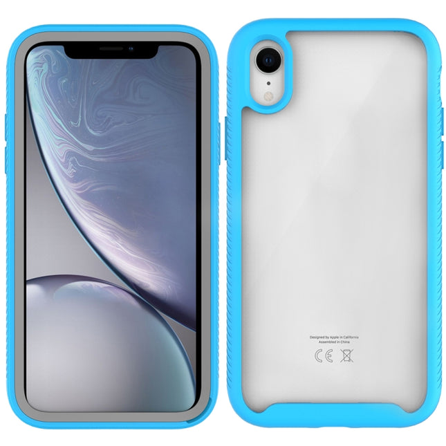 Starry Sky Solid Color Series Shockproof PC + TPU Protective Case For iPhone XR(Light Blue)-garmade.com