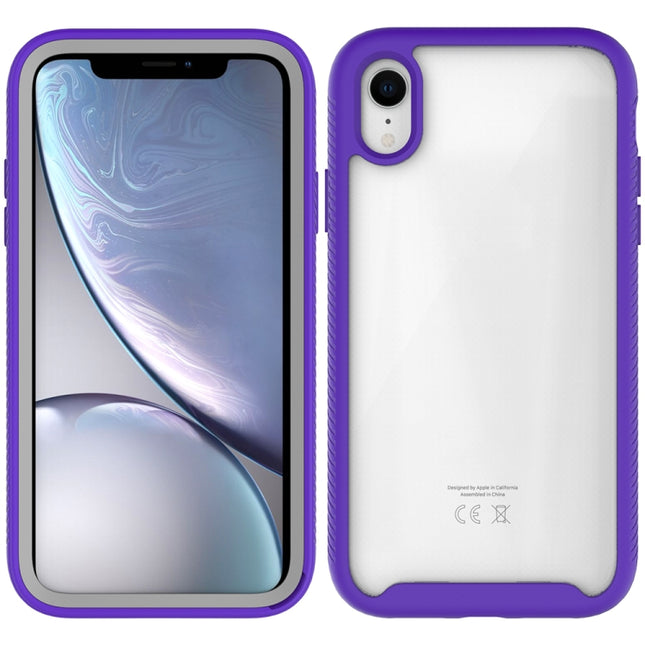 Starry Sky Solid Color Series Shockproof PC + TPU Protective Case For iPhone XR(Purple)-garmade.com