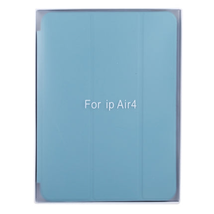 3-fold Horizontal Flip Smart Leather Case with Sleep / Wake-up Function & Holder For iPad Air 2022 / 2020 10.9(Blue)-garmade.com