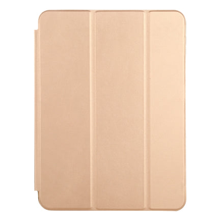 3-fold Horizontal Flip Smart Leather Case with Sleep / Wake-up Function & Holder For iPad Air 2022 / 2020 10.9(Gold)-garmade.com