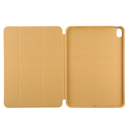 3-fold Horizontal Flip Smart Leather Case with Sleep / Wake-up Function & Holder For iPad Air 2022 / 2020 10.9(Orange)-garmade.com