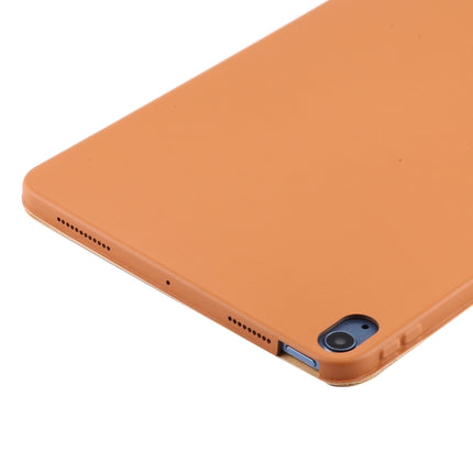 3-fold Horizontal Flip Smart Leather Case with Sleep / Wake-up Function & Holder For iPad Air 2022 / 2020 10.9(Orange)-garmade.com