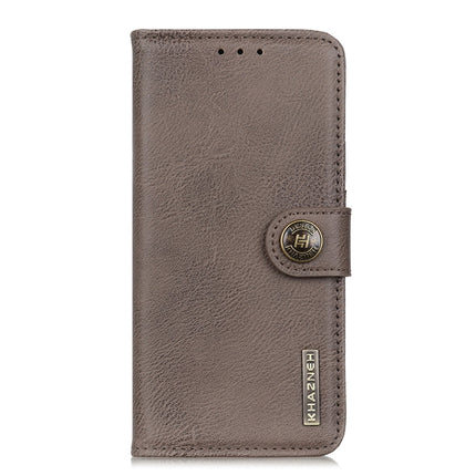For Samsung Galaxy S21 5G KHAZNEH Cowhide Texture Horizontal Flip Leather Case with Holder & Card Slots & Wallet(Khaki)-garmade.com
