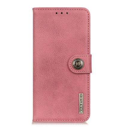 For Samsung Galaxy S21 Plus 5G KHAZNEH Cowhide Texture Horizontal Flip Leather Case with Holder & Card Slots & Wallet(Pink)-garmade.com