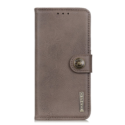 For Samsung Galaxy S21 Ultra 5G KHAZNEH Cowhide Texture Horizontal Flip Leather Case with Holder & Card Slots & Wallet(Khaki)-garmade.com