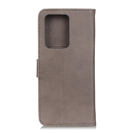 For Samsung Galaxy S21 Ultra 5G KHAZNEH Cowhide Texture Horizontal Flip Leather Case with Holder & Card Slots & Wallet(Khaki)-garmade.com