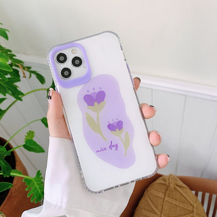 Tulip Pattern Shockproof Protective Case For iPhone 12 mini-garmade.com