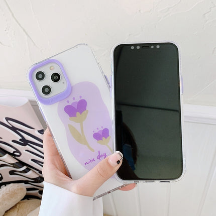 Tulip Pattern Shockproof Protective Case For iPhone 12 / 12 Pro-garmade.com