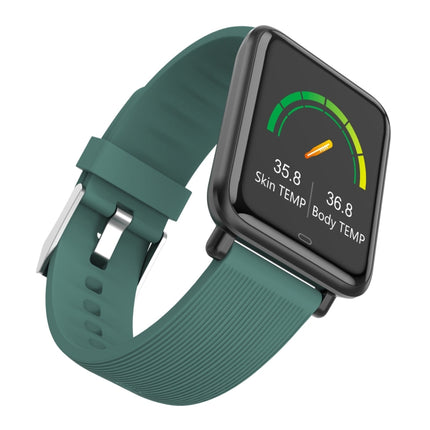 Q9T 1.3 inch TFT Touch Screen Dual-mode Bluetooth Smart Watch, Support Body Temperature Detection / Blood Oxygen Monitor / Blood Pressure Monitor(Green)-garmade.com