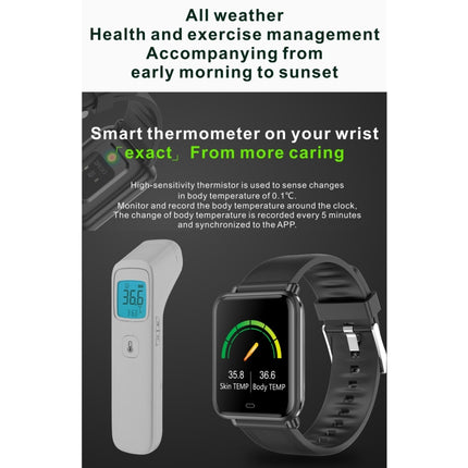 Q9T 1.3 inch TFT Touch Screen Dual-mode Bluetooth Smart Watch, Support Body Temperature Detection / Blood Oxygen Monitor / Blood Pressure Monitor(Green)-garmade.com