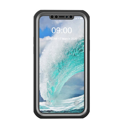 Waterproof Dustproof Shockproof Transparent Acrylic Protective Case For iPhone 12 Pro Max(Black)-garmade.com