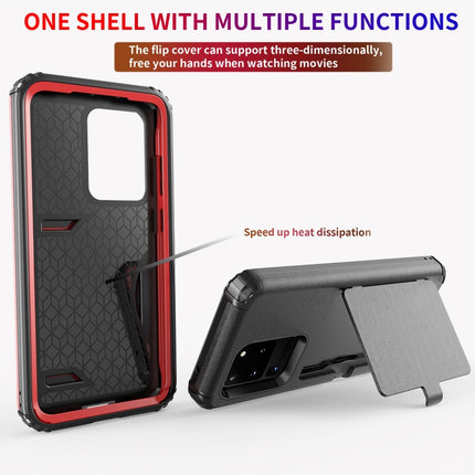 For Samsung Galaxy S20+ Dustproof Pressure-proof Shockproof PC + TPU Case with Card Slot & Mirror(White)-garmade.com