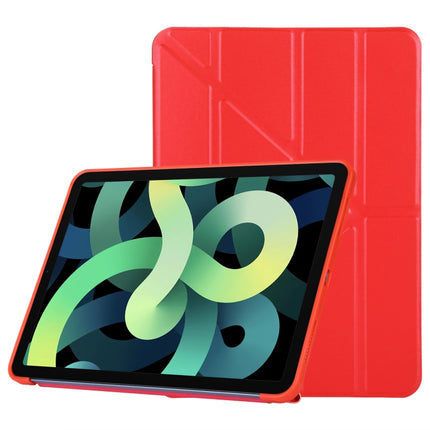 TPU Horizontal Deformation Flip Leather Case with Holder For iPad Air 2022 / 2020 10.9(Red)-garmade.com