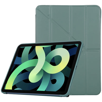 TPU Horizontal Deformation Flip Leather Case with Holder For iPad Air 2022 / 2020 10.9(Dark Green)-garmade.com
