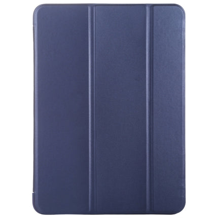 TPU Three-fold Horizontal Flip Smart Leather Case with Sleep / Wake-up Function & Holder For iPad Air 2022 / 2020 10.9(Navy Blue)-garmade.com