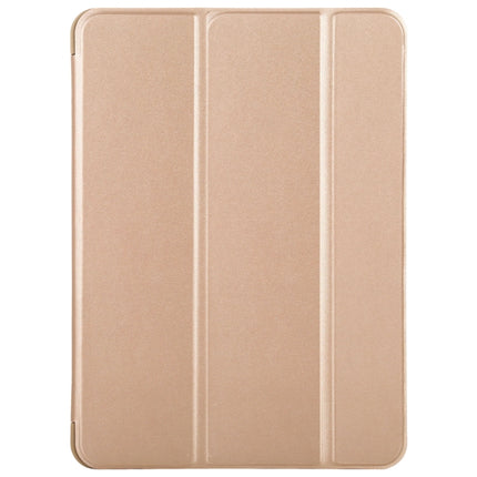 TPU Three-fold Horizontal Flip Smart Leather Case with Sleep / Wake-up Function & Holder For iPad Air 2022 / 2020 10.9(Champagne Gold)-garmade.com