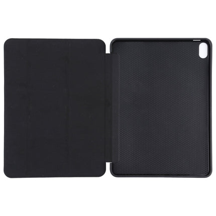 TPU Three-fold Horizontal Flip Smart Leather Case with Sleep / Wake-up Function & Holder For iPad Air 2022 / 2020 10.9(Black)-garmade.com