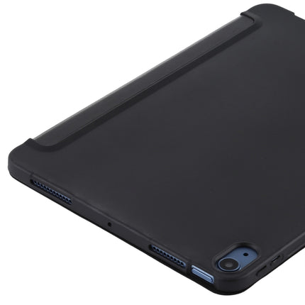 TPU Three-fold Horizontal Flip Smart Leather Case with Sleep / Wake-up Function & Holder For iPad Air 2022 / 2020 10.9(Black)-garmade.com