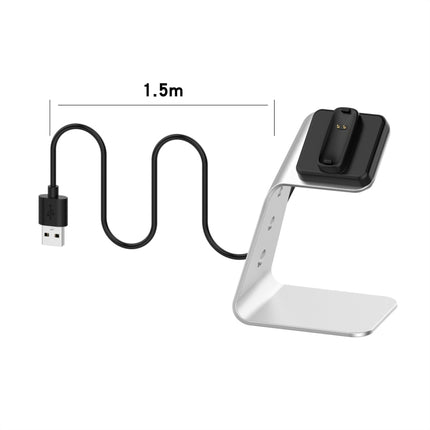 For Fitbit Inspire 2 Aluminum Alloy Charger Holder with Chip Protection, Support Fast Charging(Grey)-garmade.com