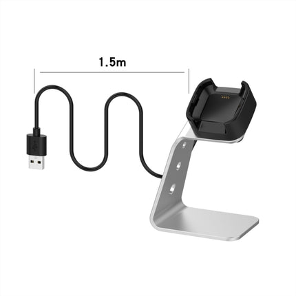For Fitbit Versa / Versa Lite / Versa SE Universal Aluminum Alloy Charger Holder with Chip Protection, Support Fast Charging(Grey)-garmade.com