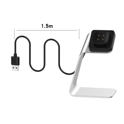 For Fitbit Versa 3 / Fitbit Sence Aluminum Alloy Charger Holder with Chip Protection, Support Fast Charging(Grey)-garmade.com